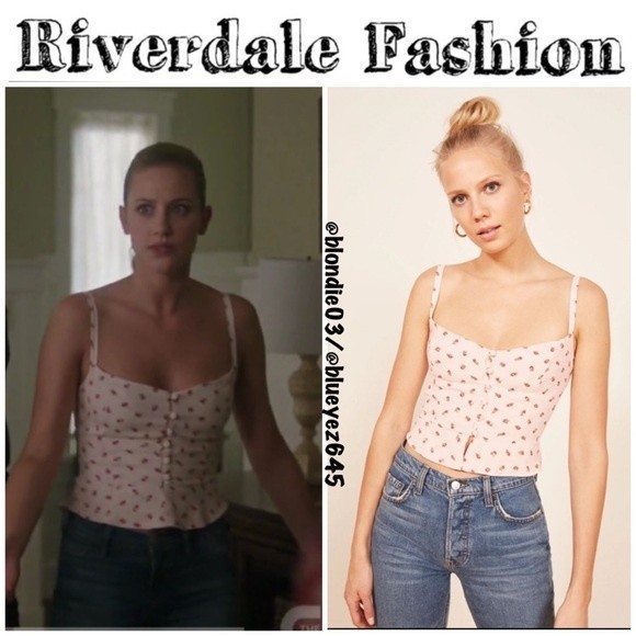 Reformation “Adela” top in cherries 10